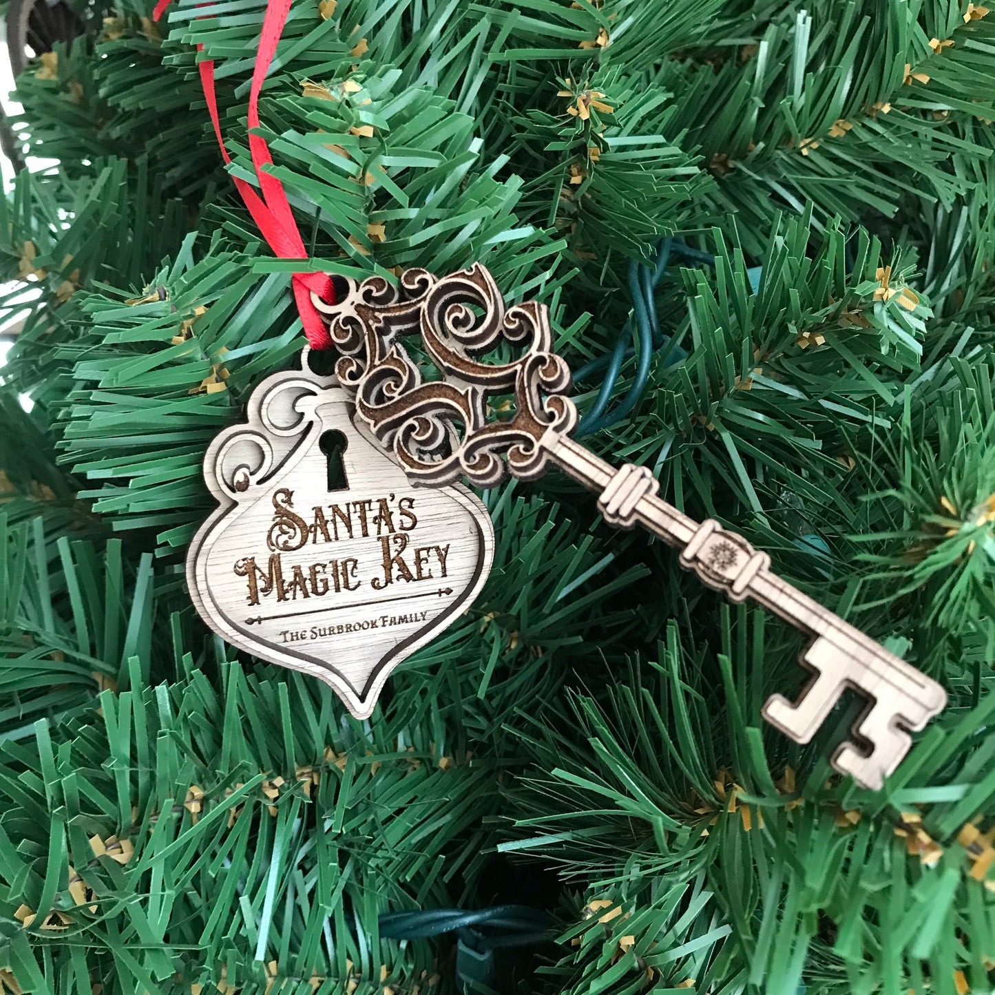 Santa's Magic Key Personalized Ornament