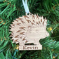 Personalized Hedgehog Ornaments