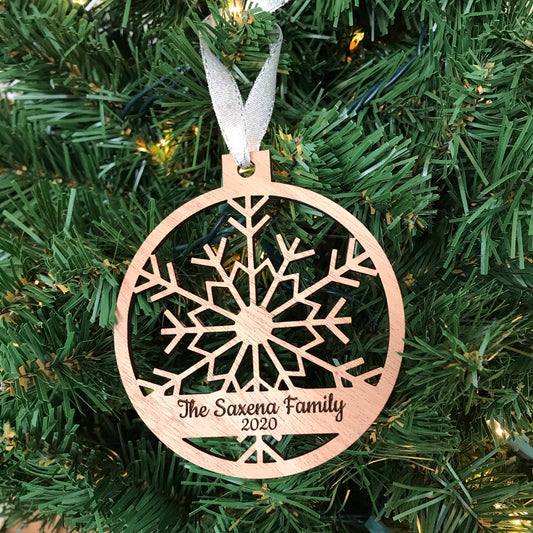 Personalized Family Snowflake Ornament