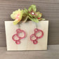 Pink Earrings / Bubble Earrings / Pink Dangling Earrings / Acrylic Earrings