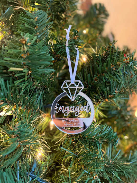 Personalized Engaged Ornament