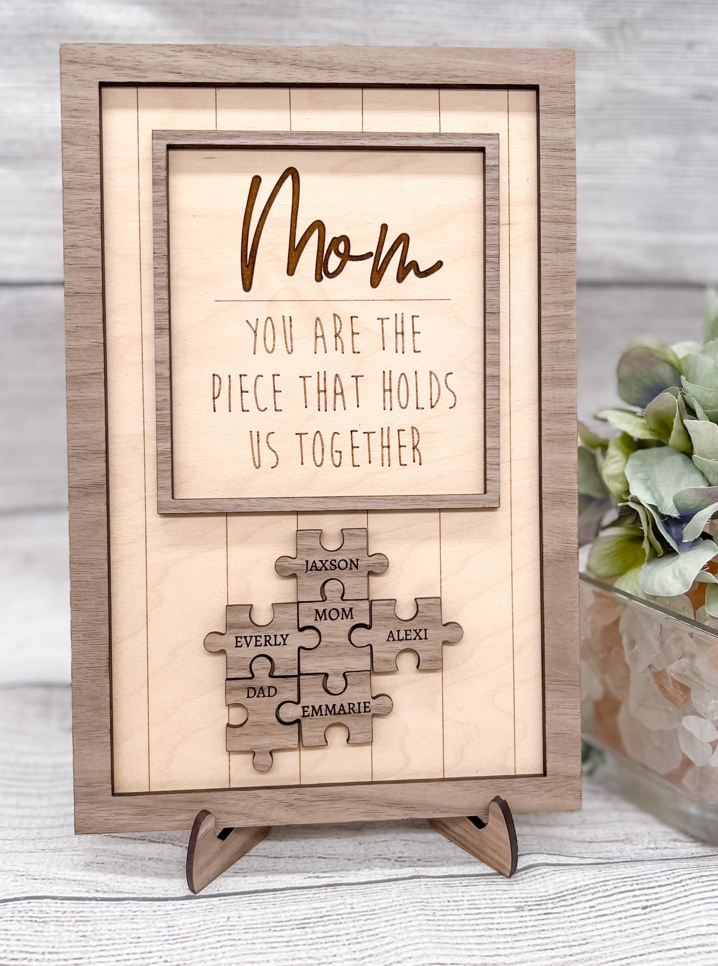 Personalized Mom Puzzle Display