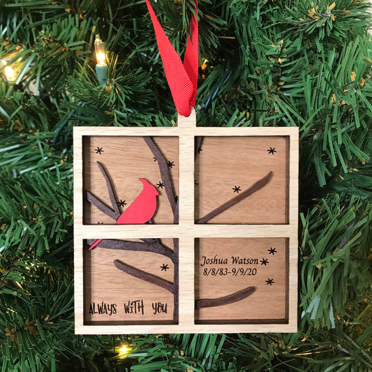 Personalized Cardinal Remembrance Ornaments