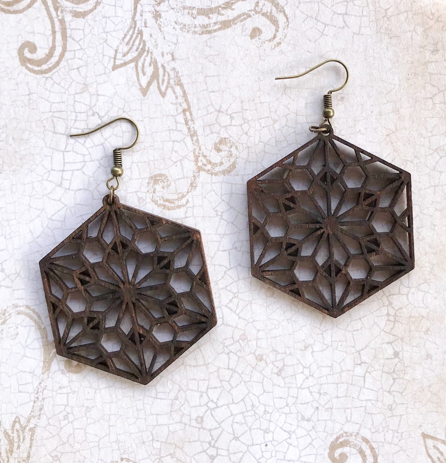 Japanese Kumiko Mandala Earrings