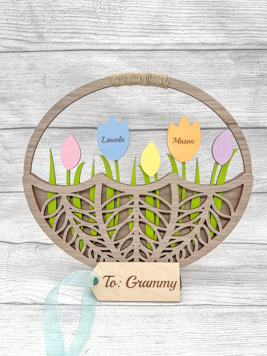 Personalized Mother’s Day Tulip Basket