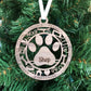 Personalized Dog Ornament / Paw Print Ornament / Memorial Dog Ornament