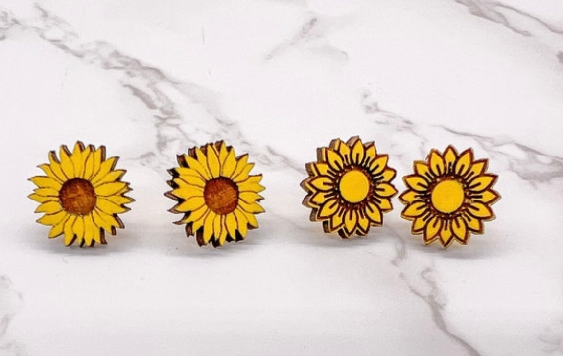 Sunflower Stud Earrings