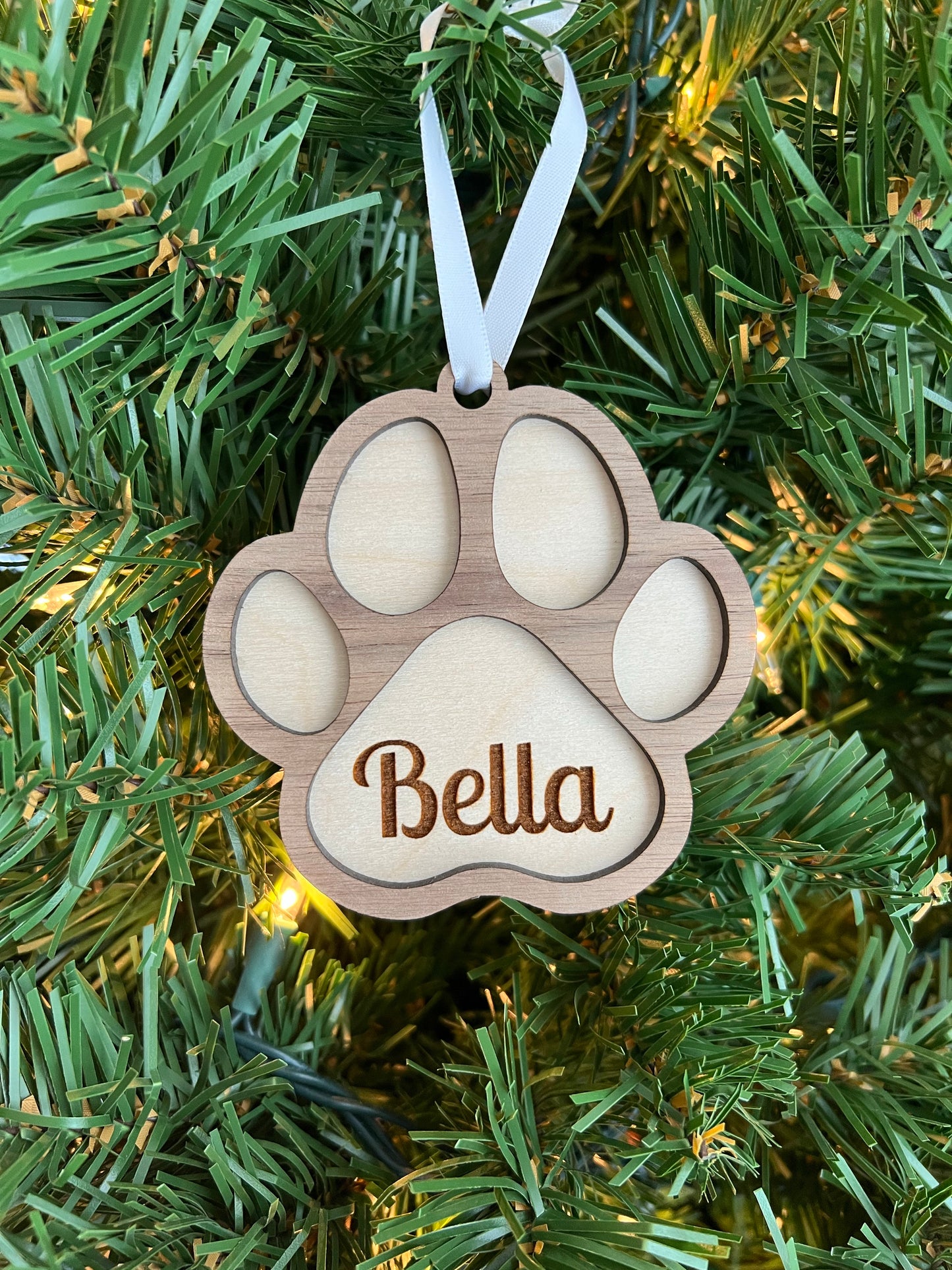 Personalized Pet Ornament / Paw Print Ornament