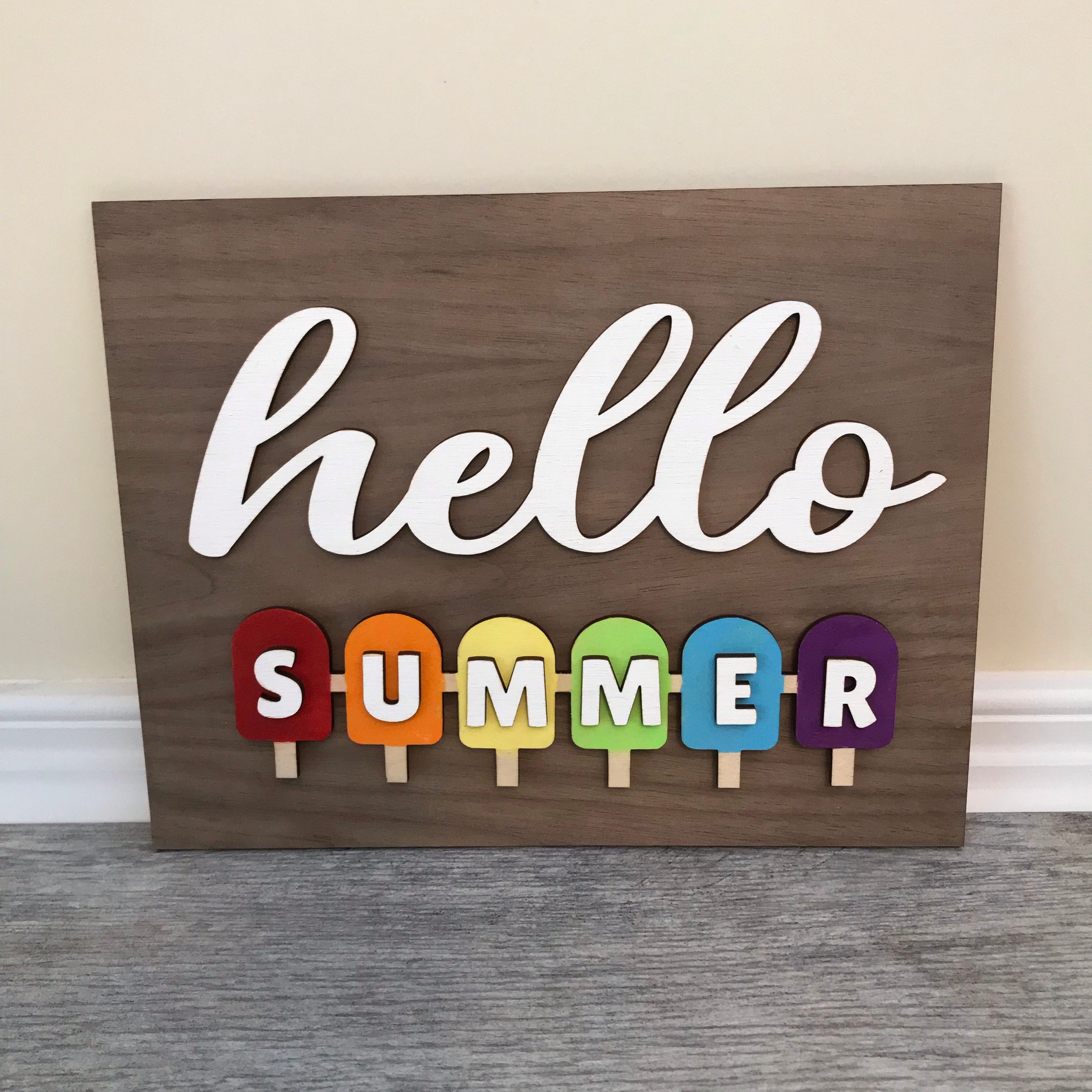 Hello Summer / Hello Fall / Hello Spring / Hello Winter Interchangeabl ...