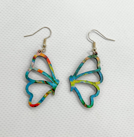 Multi-color Butterfly Earrings