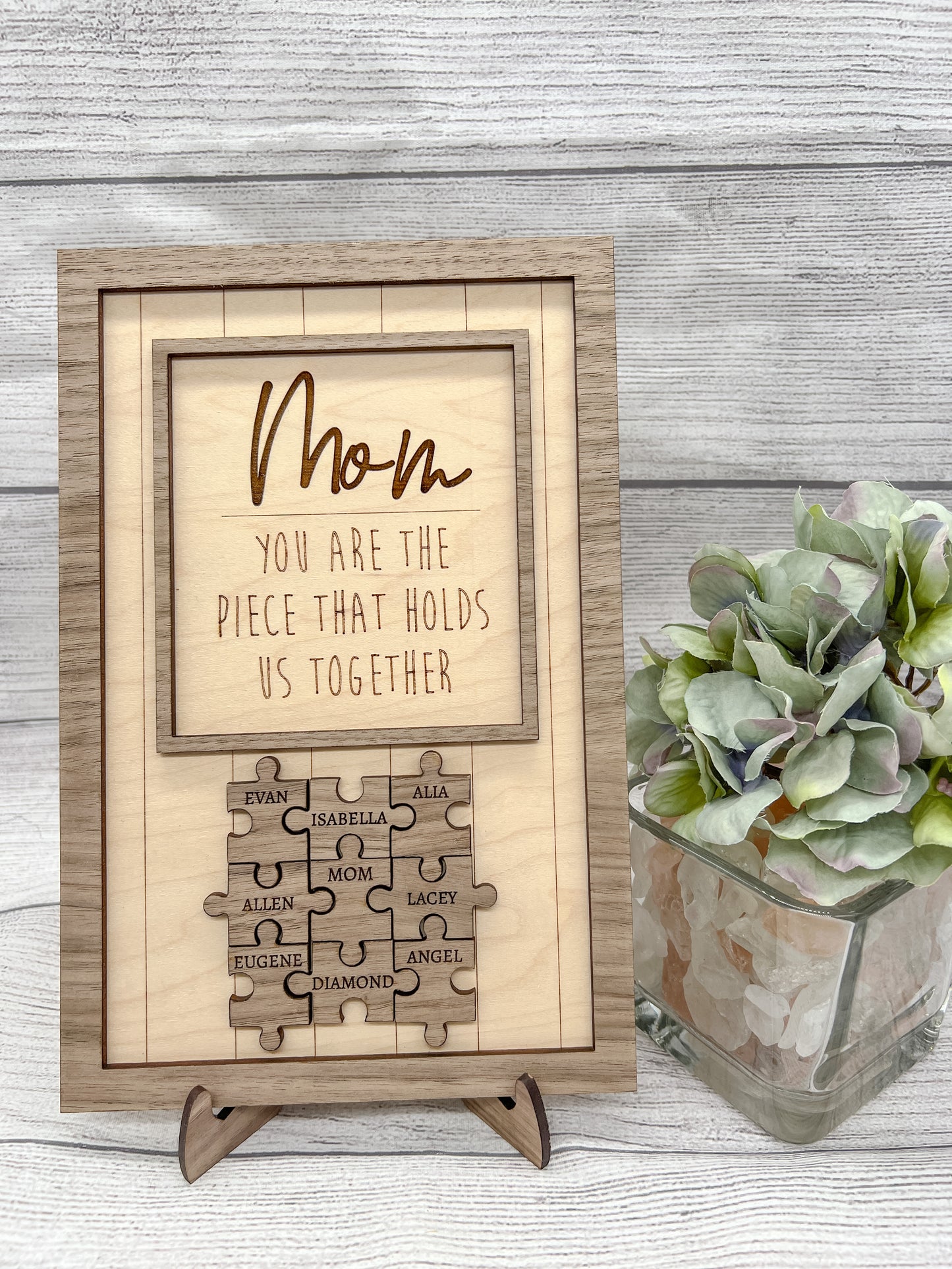 Personalized Mom Puzzle Display