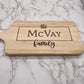 Personalized Cutting Boards and Charcuterie - B-2:  8" x 18" Rubberwood