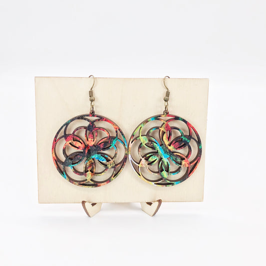 Colorful Mandala Earrings / Multicolor Earrings