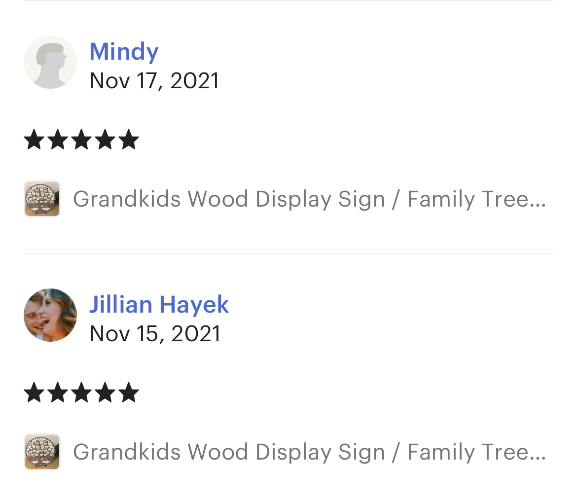 Personalized Family Tree / Grandkids Display