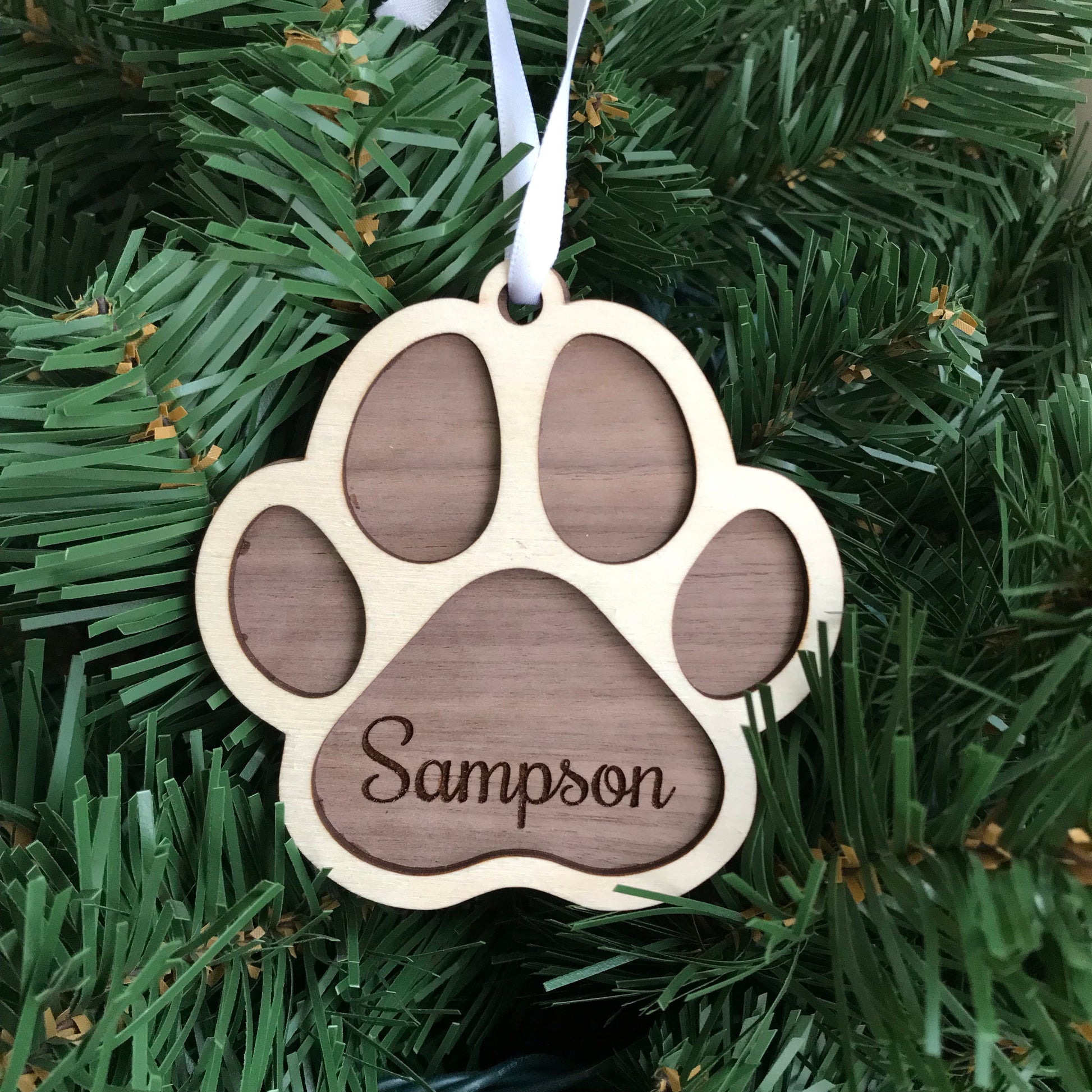 Personalized Pet Ornament / Paw Print Ornament – The Knotty Walnut