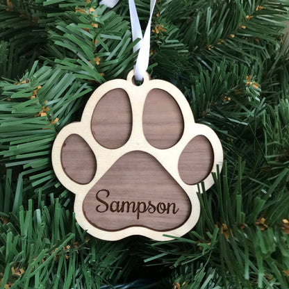 Personalized Pet Ornament / Paw Print Ornament