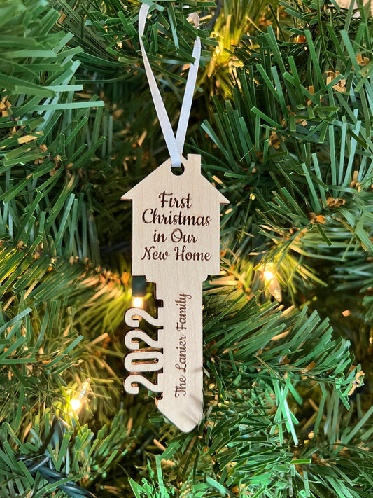 Personalized New Home Key Ornaments